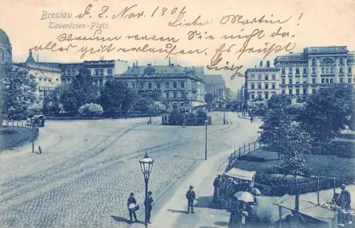 Breslau Tauentzien - Platz AK 1901