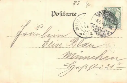 Gruss aus Bischofswerda Mühlteich Postkarte AK 1927