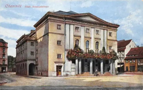 Chemnitz Städt. Schauspielhaus Postkarte AK