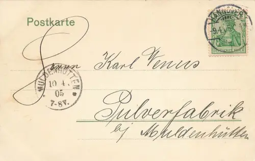 Straßenansicht Osterstrasse in Hannover Niedersachsen Postkarte AK 1905