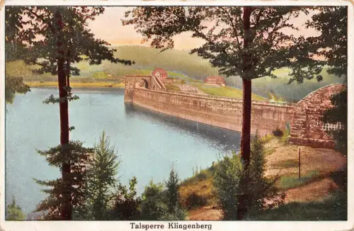 Talsperre Klingenberg Talsperrenschänke Bez. Dresden Postkarte AK