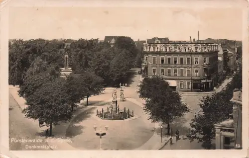 Fürstenwalde a. d. Spree Denkmalsplatz Postkarte AK