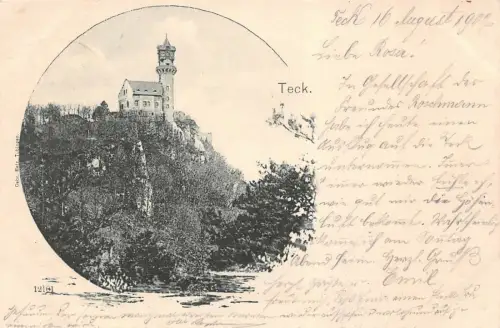 Burg Teck Kirchheim unter Teck Baden-Württemberg Postkarte AK 1902