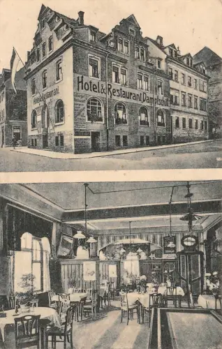 Pirna Elbe Hotel Restaurant Dampfschiff AK 1918