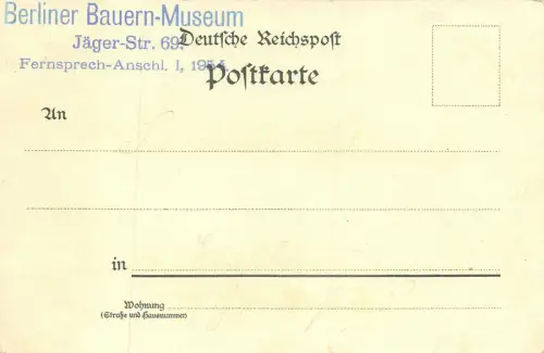 Berliner Bauernschänke Jägerstrasse Litho Postkarte 1897