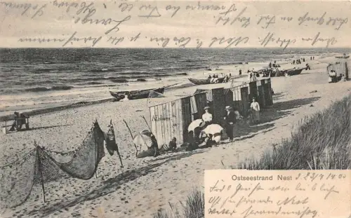 Ostseestrand Nest bei Köslin Postkarte AK 1903