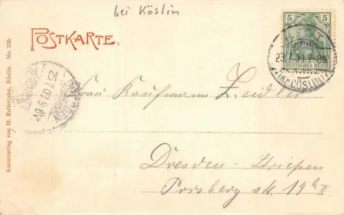 Ostseestrand Nest bei Köslin Postkarte AK 1903