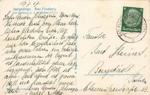 Bad Flinsberg / Swieradow Zdroj Kurhaus und Heufuderbaude AK 1937