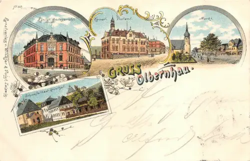 AK Olbernhau Erzgebirge Litho 1900