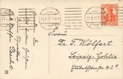 Herzliche Glückwünsche zum Geburtstage EK2 Geprägt Patriotika Postkarte AK 1917