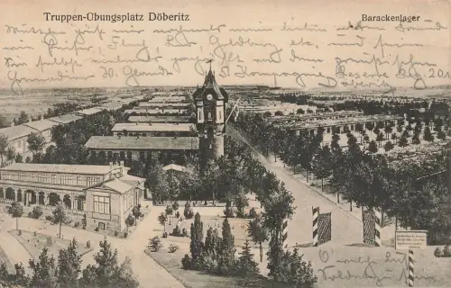 Barackenlager Truppen-Übungsplatz Döberitz Brandenburg Postkarte AK