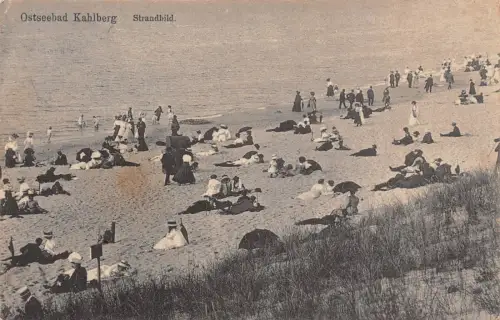 Ostseebad Kahlberg Strandbild Postkarte AK