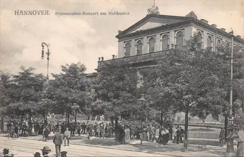 Hannover Promenaden-Konzert am Hoftheater Niedersachsen Postkarte AK