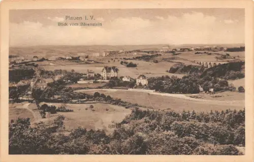 Plauen i.V. Blick vom Bärenstein Postkarte