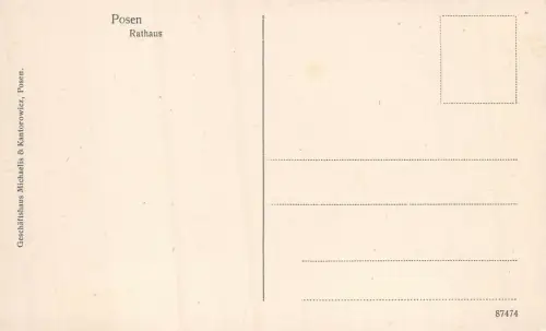 Posen Rathaus Postkarte Postkarte