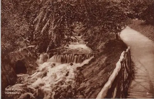 Bad Polzin Wasserfall Postkarte AK 1927