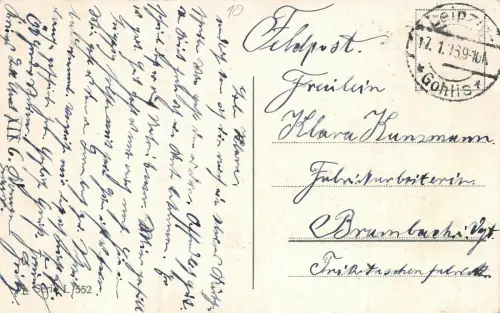 Leipzig Hauptpostamt Feldpostkarte AK 1916