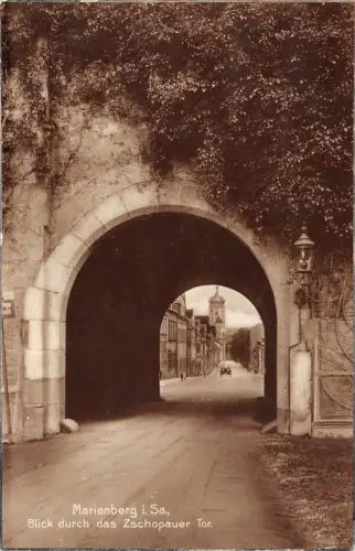 Marienberg i. Sa. Blick durch das Zschopauer Tor Postkarte AK 1926