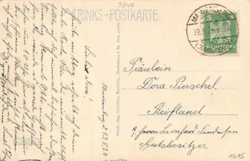 Marienberg i. Sa. Blick durch das Zschopauer Tor Postkarte AK 1926