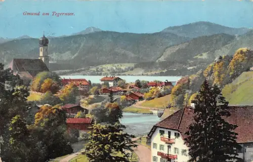 Gmund am Tegernsee Ansicht Panorama Feldpostkarte AK 1916