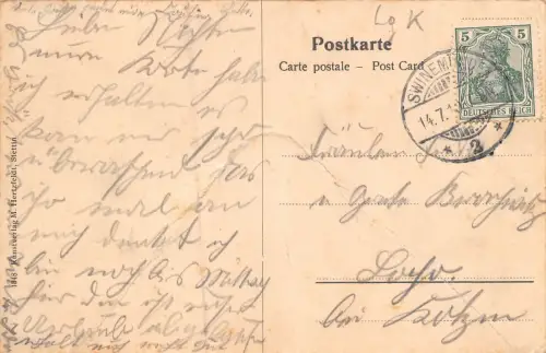 Ostseebad Swinemünde Strandpartie an der Seebrücke Postkarte AK 1910