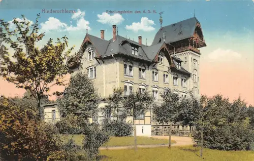 Niederschlema Erholungsheim des V.D.H. Postkarte AK