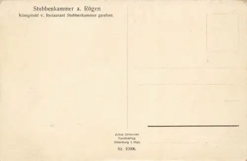 Stubbenkammer a. Rügen Königstuhl v. Restaurant Stubbenkammer Postkarte AK