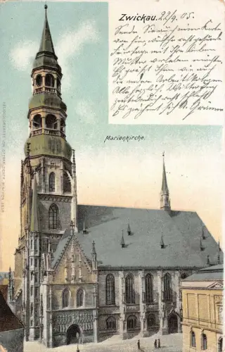 Marienkirche in Zwickau Sachsen Postkarte AK 1905