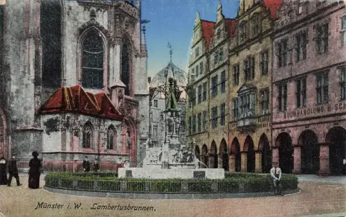 Münster i. W. Lambertusbrunnen AK 1919