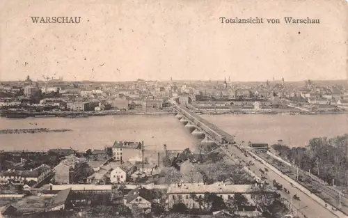 Warschau Totalansicht von Warschau Feldpostkarte AK 1917