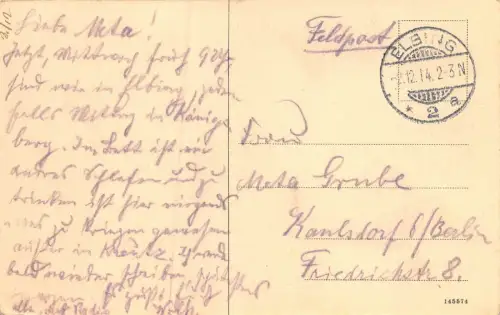 Elbing Rathaus Feldpostkarte AK 1914