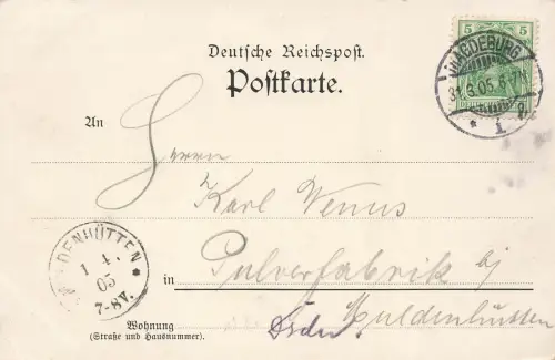 Kaiserstrasse in Magdeburg Sachsen-Anhalt Postkarte AK 1905
