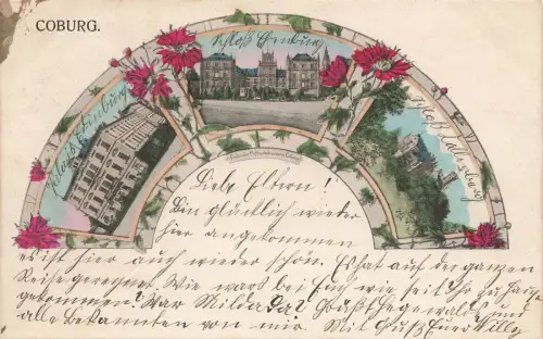 Ehrenburg, Schlösser in Coburg Bayern Postkarte AK 1906