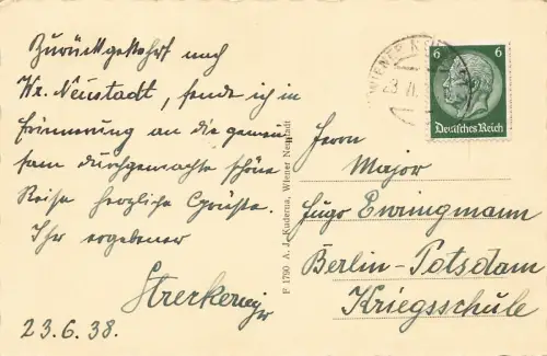 Wiener-Neustadt Theres. Militätakademie Postkarte AK 1938