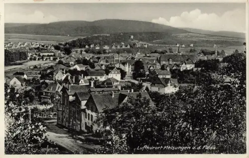 Blick auf Luftkurort Melsungen an der Fulda Hessen Postkarte AK 1937
