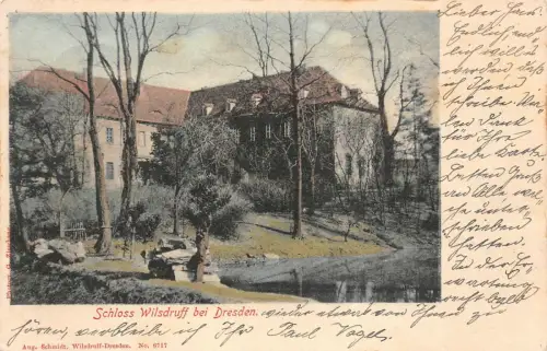Schloss Wilsdruff bei Dresden Postkarte AK 1902