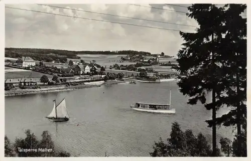 Talsperre Malter bei Dippoldiswalde Postkarte AK 1934