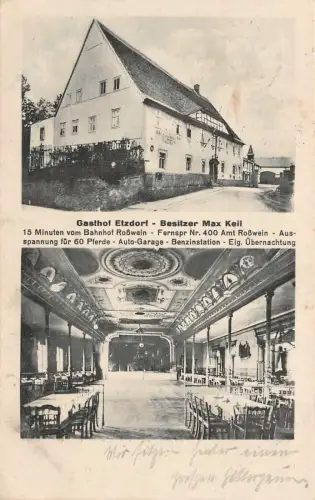 Gasthof Etzdorf bei Rosswein Sachsen Postkarte AK