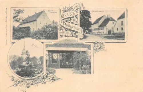 Ballgendorf Kölleda Thüringen Postkarte