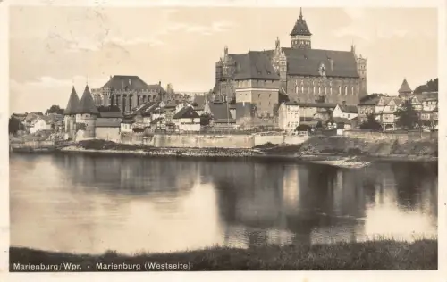 Marienburg/Wpr. Marienburg (Westseite) Postkarte AK