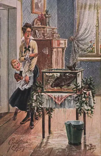 AK Arthur Thiele Goldfisch 172 / 3 Künstkerkarte