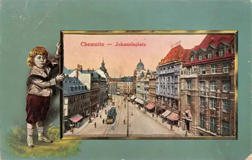 Chemnitz Johannisplatz Postkarte AK