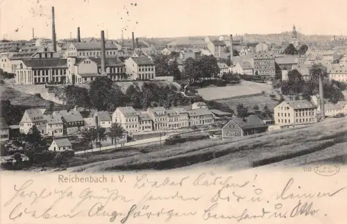 Reichenbach i. V. Ansicht Postkarte AK 1902
