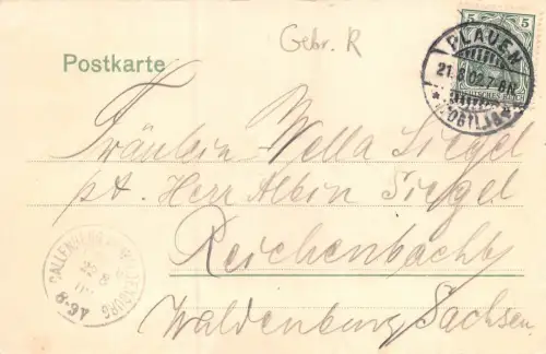 Reichenbach i. V. Ansicht Postkarte AK 1902