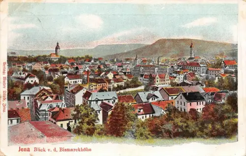 Jena Blick von dem Bismarckhöhle AK 1907