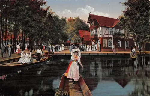 Spreewald Wotschofska Brandenburg Postkarte AK