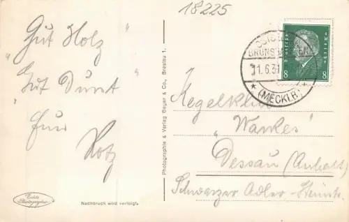 Ostseebad Brunshaupten Kuranlagen u. Strand Postkarte AK 1931