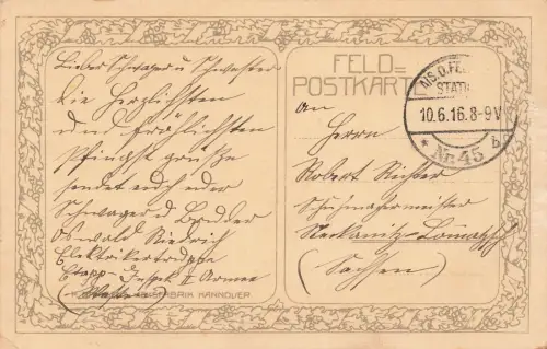 Schuster- und Schneiderwerkstatt im Unterstand Postkarte AK 1916