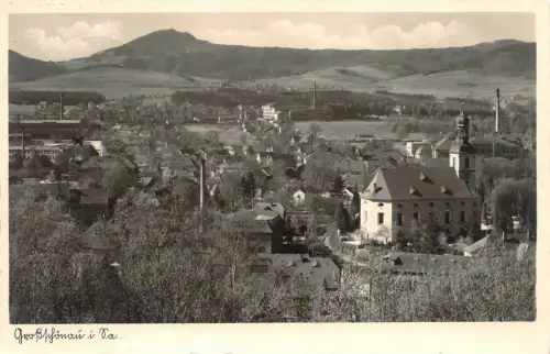 Stadtansicht von Großschönau Sachsen Postkarte AK 1938