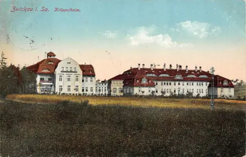 Zwickau i. Sa. Krüppelheim Postkarte AK 1914